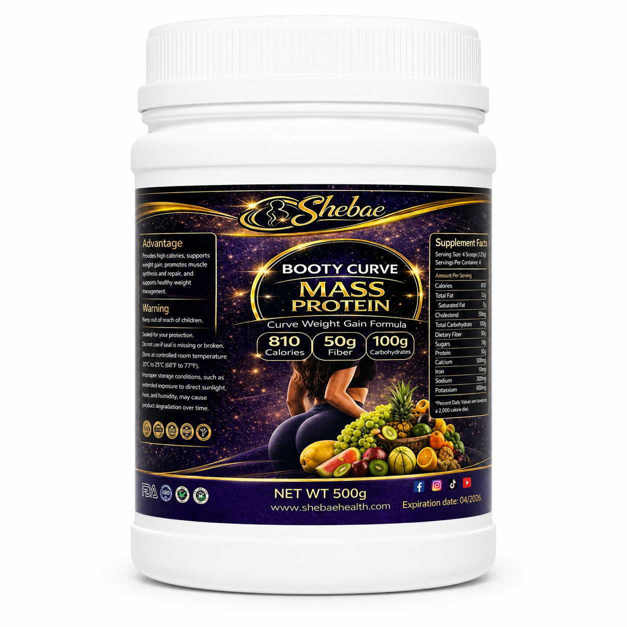 Booty Curve Extreme Mass Protein Powder